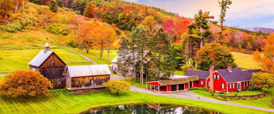 Vermont, USA early autumn rural scene.