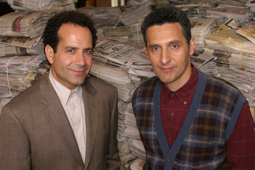 Tony Shalhoub and John Turturro stand together as they pose for a picture