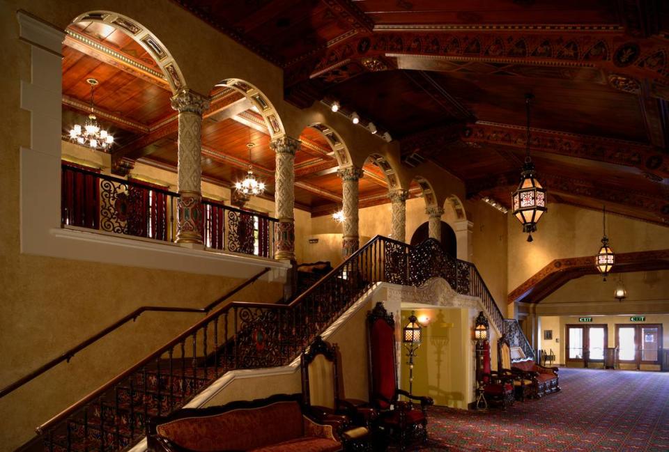 Built in 1927 as a movie theater, Mount Baker Theatre in Bellingham, Wash., was placed on the National Historic Landmark Register in 1978. The lobby highlights its Moorish-Spanish motif.