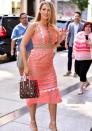 <p>Just weeks after promoting her movie The Shallows, Blake Lively was back out again promoting another Café Society. For her first stop on the press tour, the expectant mother stepped out in New York wearing a pink Jonathan Simkhai dress with stappy Sophia Webster heels and carrying a Christian Louboutin Paloma handbag.</p>