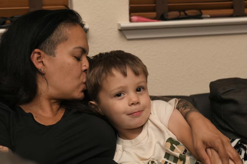 Miriam McDonald spends time with her 4-year-old son, Nico. McDonald struggled to get care for postpartum depression at Kaiser Permanente, an experience that would lead to significant policy changes by the health care provider. (Keith McDonald)