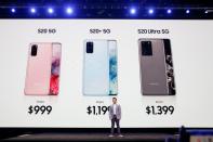 David S. Park of Samsung Electronics speaks on stage during Samsung Galaxy Unpacked 2020 in San Francisco