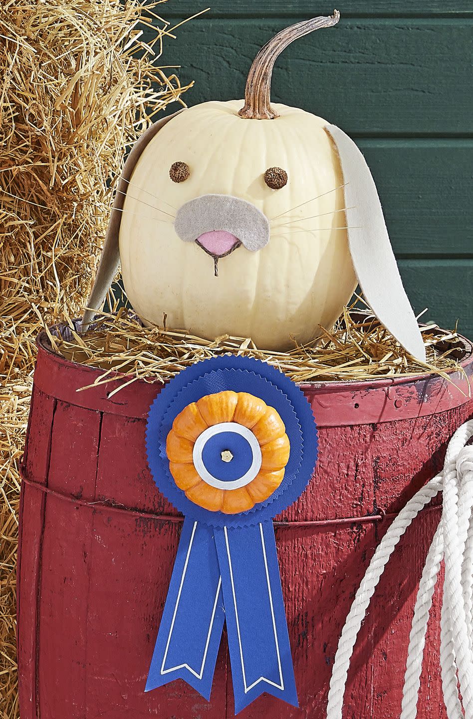 14) Bunny Pumpkin Face