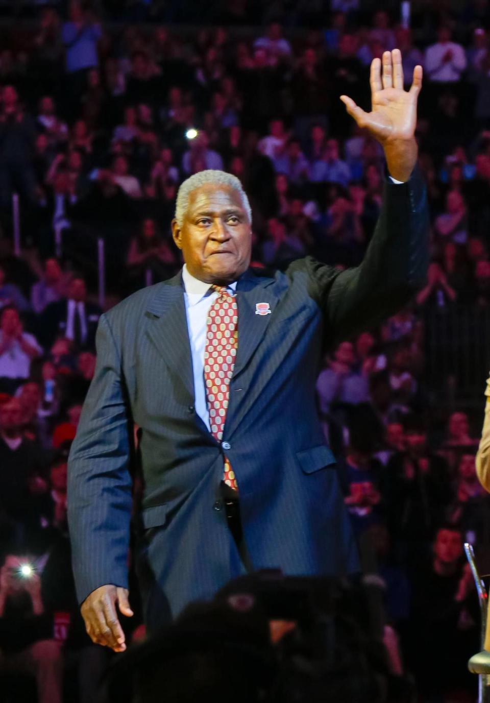 Apr 5, 2013; New York, NY, USA; Willis Reed and members of the 1972-73 World Championship team are honored at halftime of the Knicks and Bucks game at Madison Square Garden. New York Knicks defeat the Milwaukee Bucks 101-83. Mandatory Credit: Jim O’Connor-USA TODAY Sports