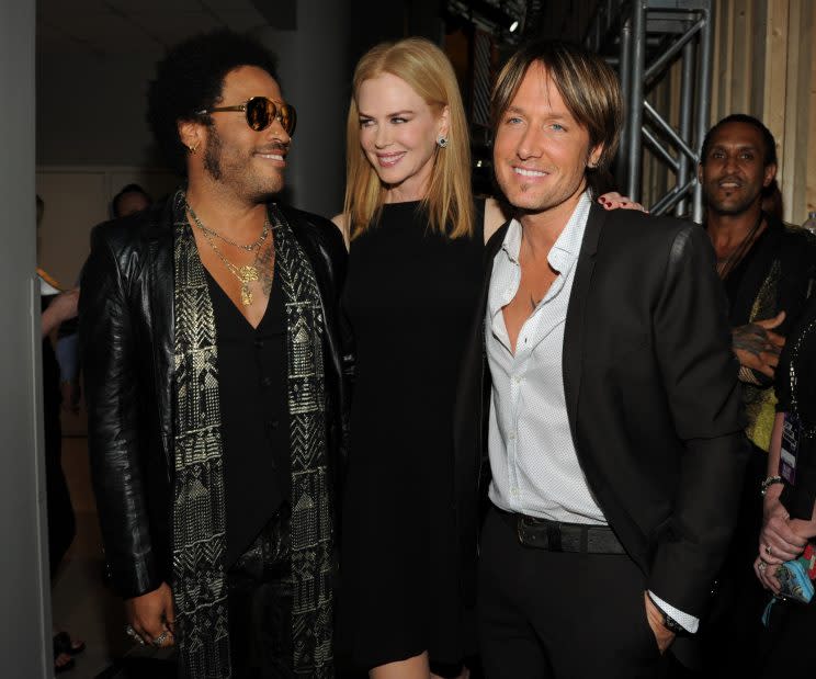 Lenny Kravitz, Nicole Kidman, and Keith Urban in 2013. (Photo: AP)