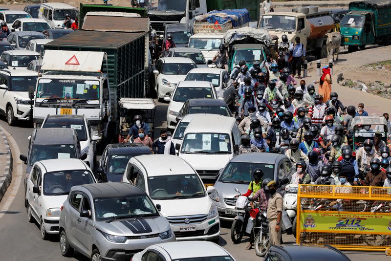 FILE PHOTO: The spread of the coronavirus disease (COVID-19) in New Delhi