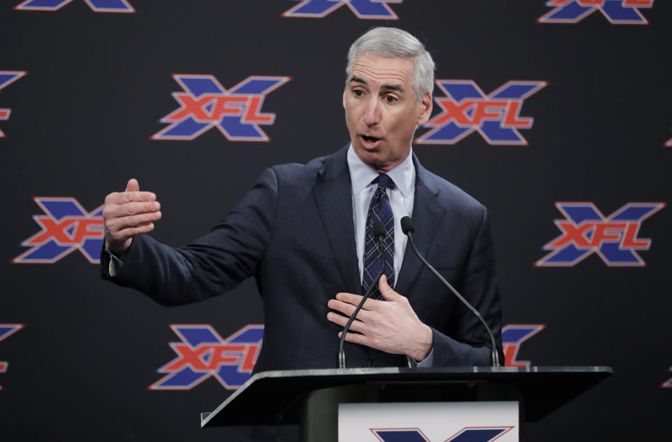 The XFL has announced the rules for its upcoming draft. (AP Photo/Ted S. Warren)