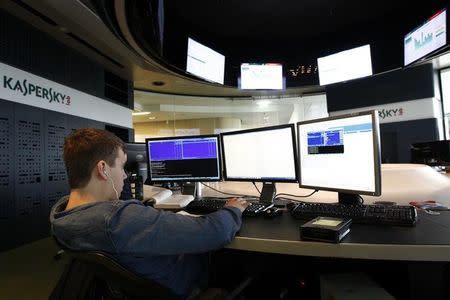 An employee works at the headquarters of Kaspersky Labs, a company which specialises in the production of antivirus and internet security software, in Moscow July 29, 2013. REUTERS/Sergei Karpukhin