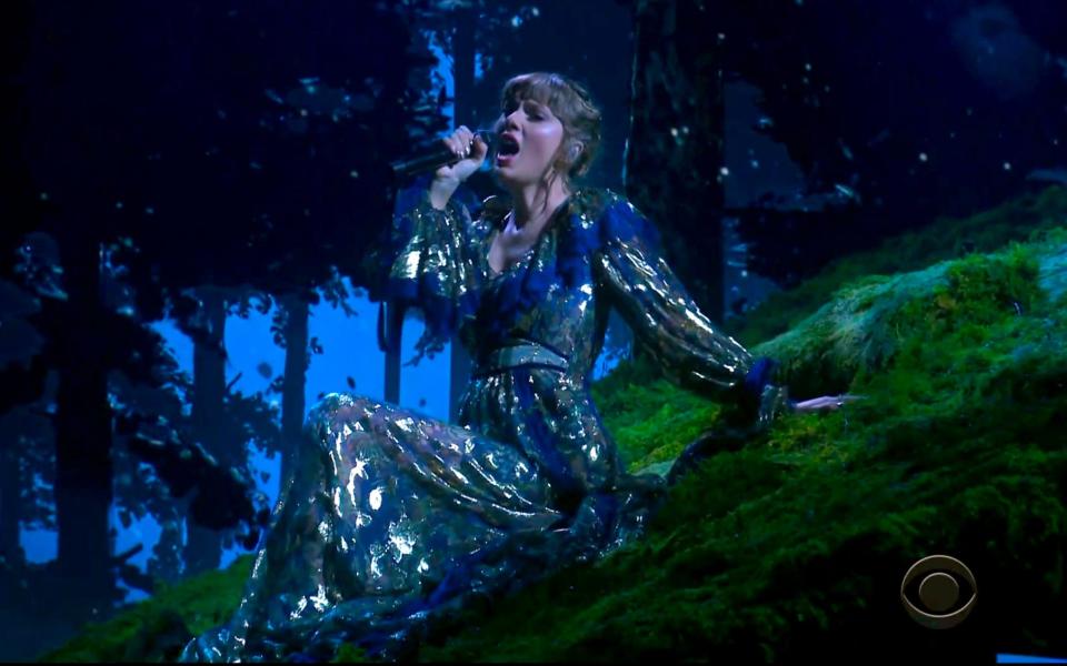 Taylor Swift performs a medley at the 63rd annual Grammy Awards - CBS/Recording Academy