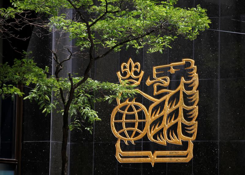 FILE PHOTO: The logo of the Royal Bank of Canada (RBC) is seen on a building in Toronto