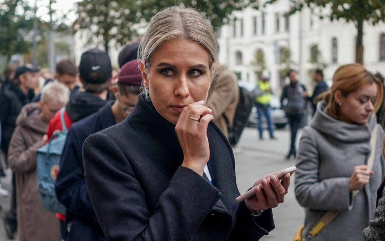 Lyubov Sobol is stepping up her work in Mr Navalny's absense   - DIMITAR DILKOFF/AFP via Getty Images