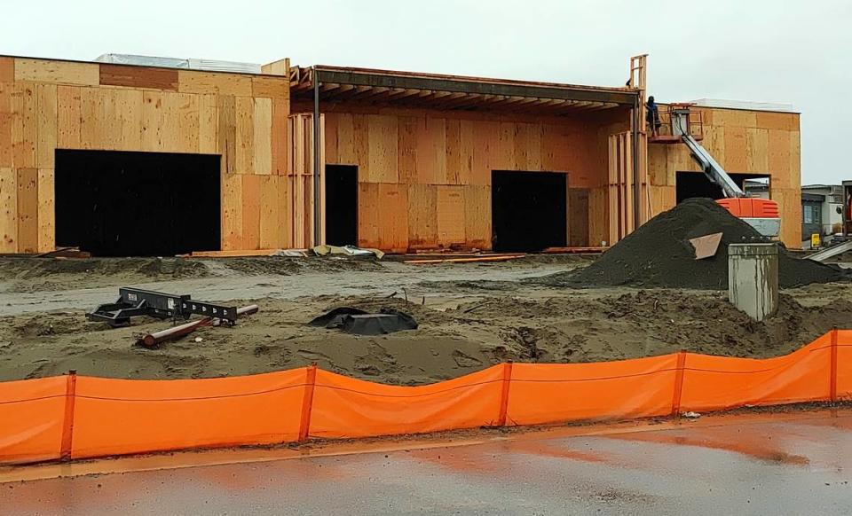 Legacy Landing, a three-space retail building at 3151 Duportail St. is currently the most visible construction project in Richland’s Queensgate area.