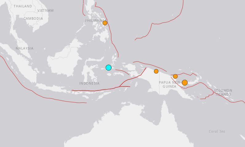 印尼發生規模5.6地震。（圖／翻攝自USGS）