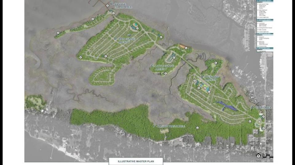 This map shows the layout of the proposed Ocean Springs Islands RV Resort off Beachview Drive in Jackson County, where the Gulf Park Estates subdivision is also located.