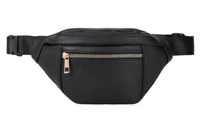 The Sydney  Genuine Leather Waist Bag with Built-In Lipstick