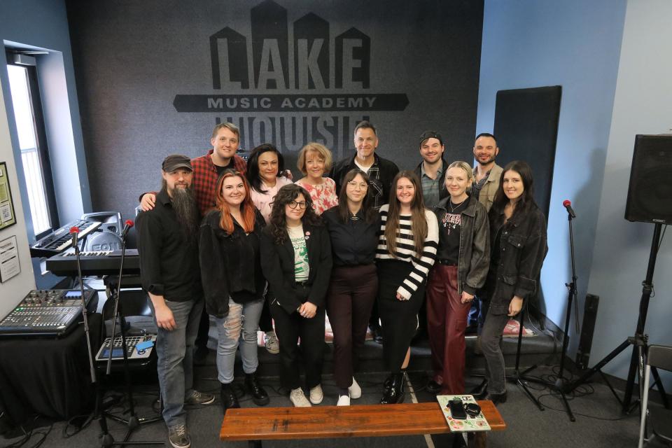 Lakehouse Recording Studios staff are shown March 13 inside one of the studios at the Asbury Park business that provides music lessons and music recording.