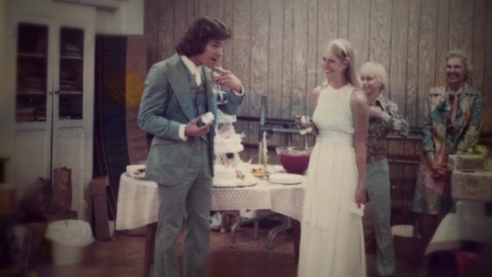 Patrick Swayze and Lisa Niemi's wedding. (Screenshot: I Am Patrick Swayze)