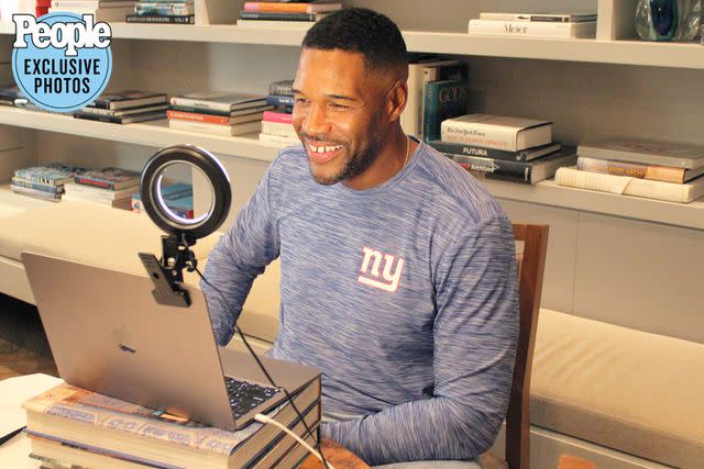 <p>Michael Strahan</p> Michael Strahan does interviews for 'Dancing With the Stars' as a guest judge.