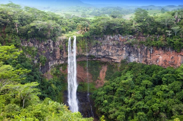 Chamarel waterfalls in Mauritius