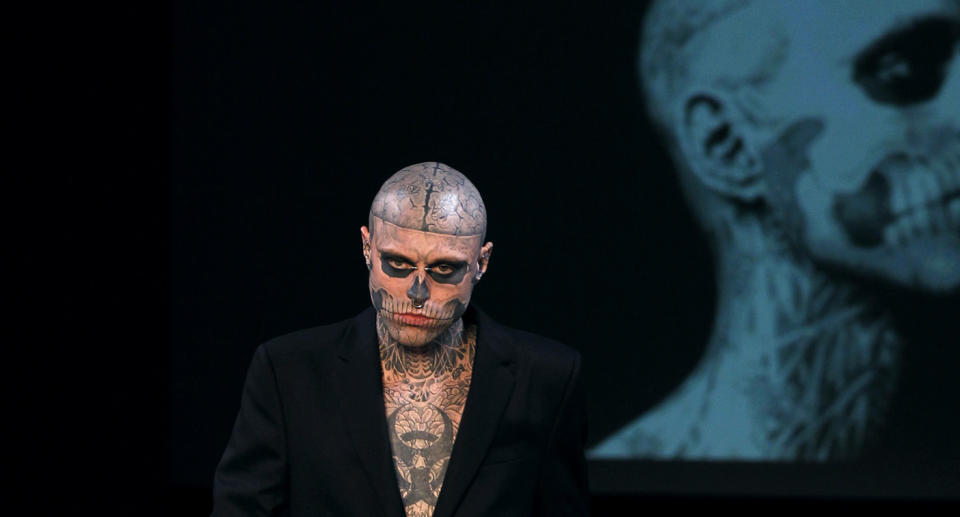 Canadian model Rick Genest aka Zombie boy died of a suspected suicide Wednesday