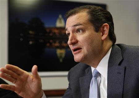 U.S. Senator Ted Cruz (R-TX) answers questions during the Reuters Washington Summit in Washington, October 24, 2013. REUTERS/Jim Bourg