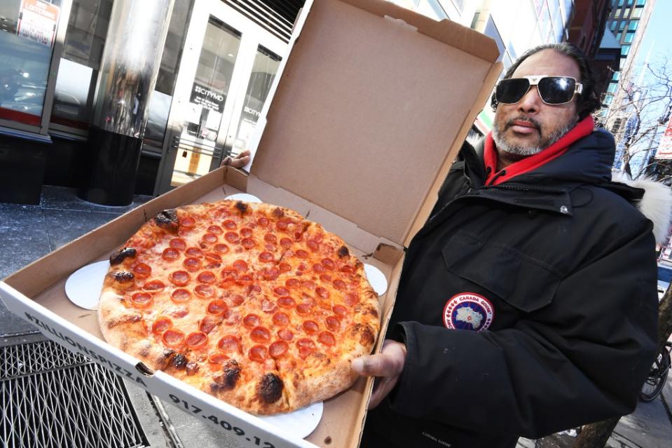 At Zillions Pizza on West 42nd Street, a pie costs about the NYC average of $33.65, according to a new survey. Matthew McDermott for N.Y.Post