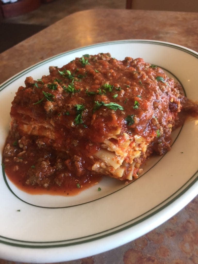 Head over to Riccardi's Italian Restaurant for a fantastic slice of Lasagna.