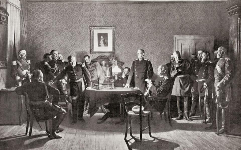 The surrender of Napoleon III to the Prussians after the Battle of Sedan - Getty