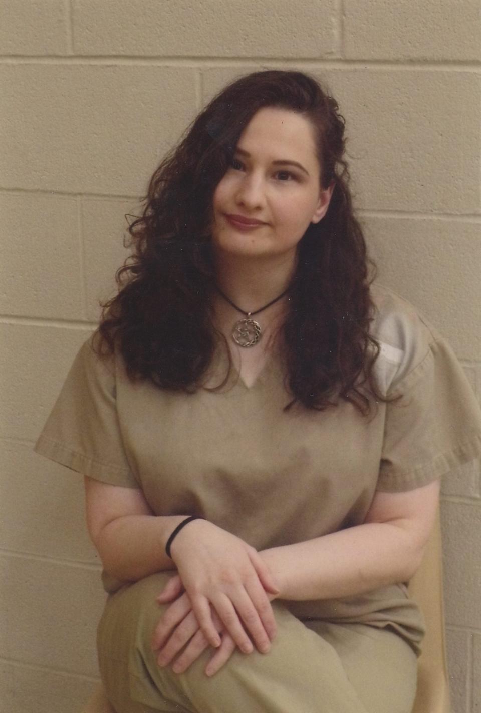 Gypsy Rose Blanchard, shown in prison garb, in an image from Lifetime's "The Prison Confessions of Gypsy Rose Blanchard."