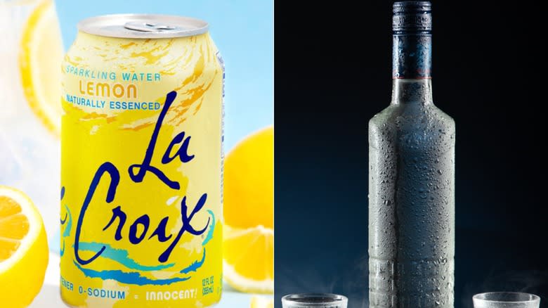 Lemon La Croix and vodka