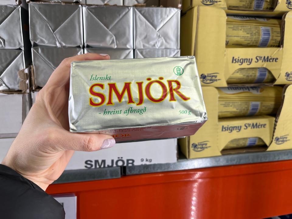 Smjör butter at Costco in Iceland.