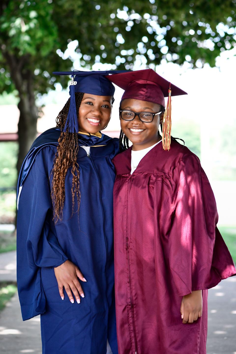 Quiana Cohn, 38, graduated with her master's degree at the same time her daughter, India, 18, graduated from high school. (Gaby Valladolid)