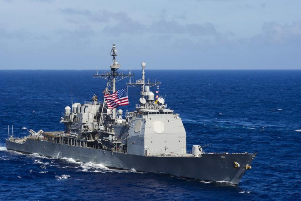 美國海軍飛彈巡洋艦，昌塞勒斯維號（USS Chancellorsville）。   圖:美國國防部 Defense.gov