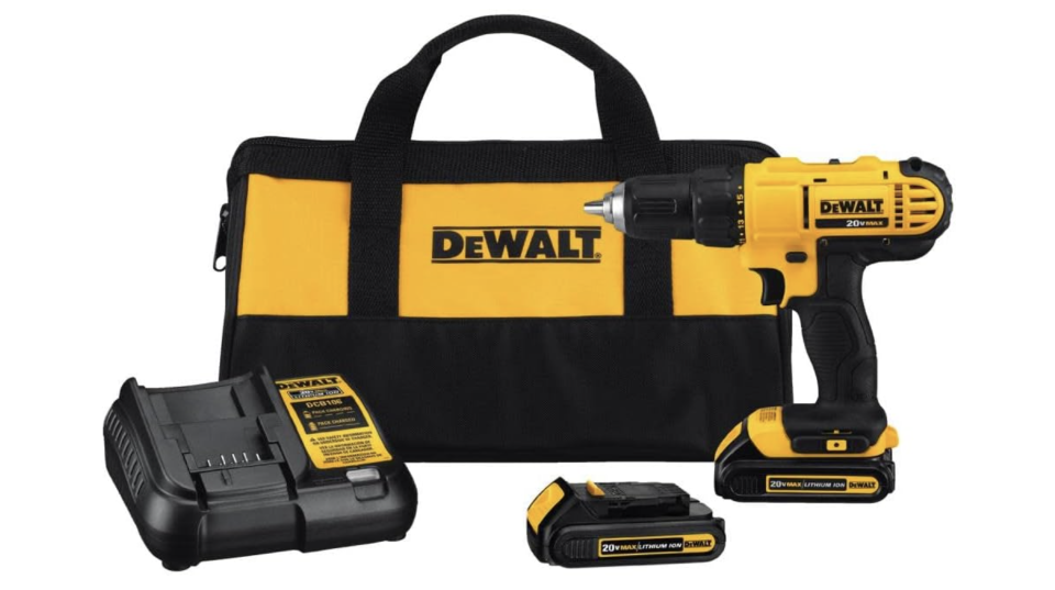 Kit de taladro y atornillador sin cables DeWalt 20V máx