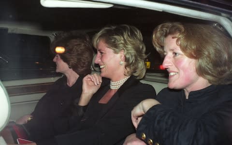 Diana Princess of Wales with her sisters Lady Sarah Mccorquodale and Lady Jane Fellowes in 1995 - Credit:  REX/Shutterstock