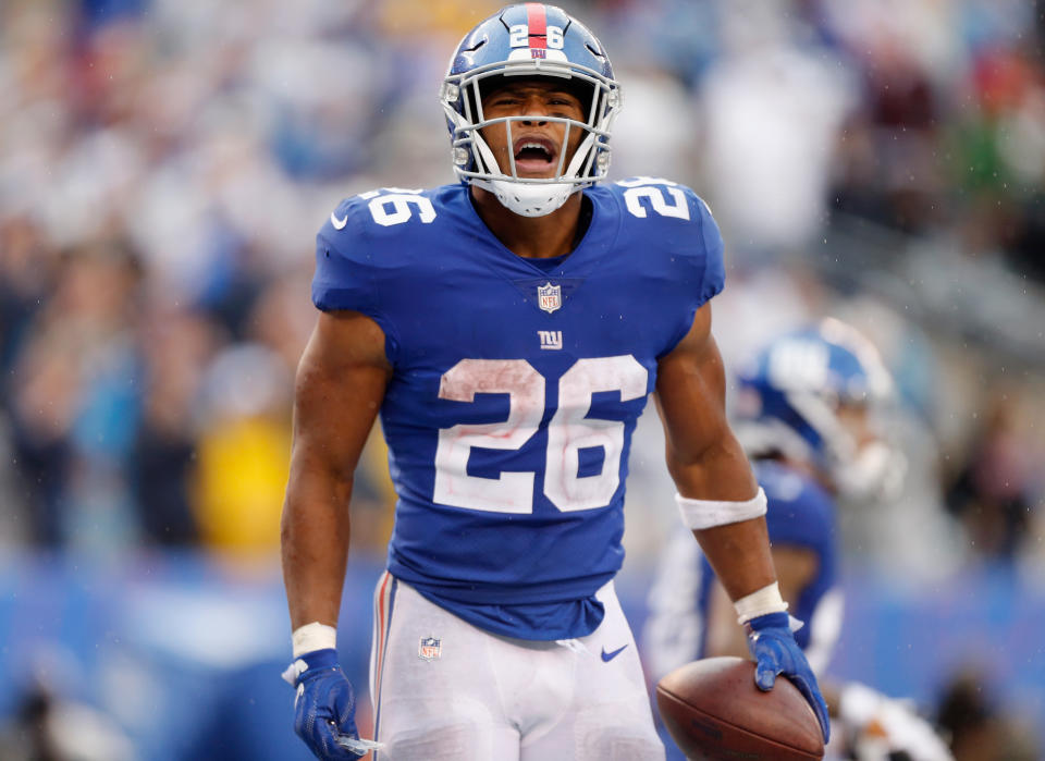 Saquon Barkley is looking like the real deal. (Photo by Jim McIsaac/Getty Images)