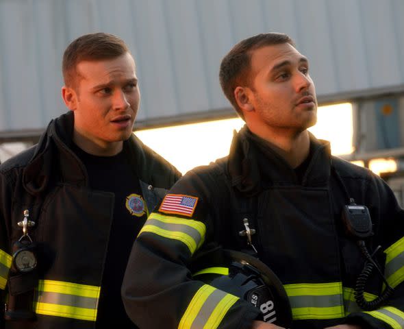 FOX via Getty Oliver Stark and Ryan Guzman on '9-1-1'