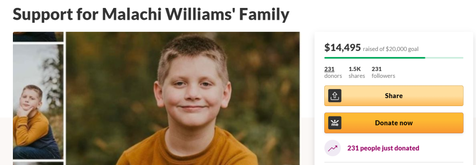 Malachi Williams was killed in a bus-bicycle crash May 17, 2021, in Grand Ledge