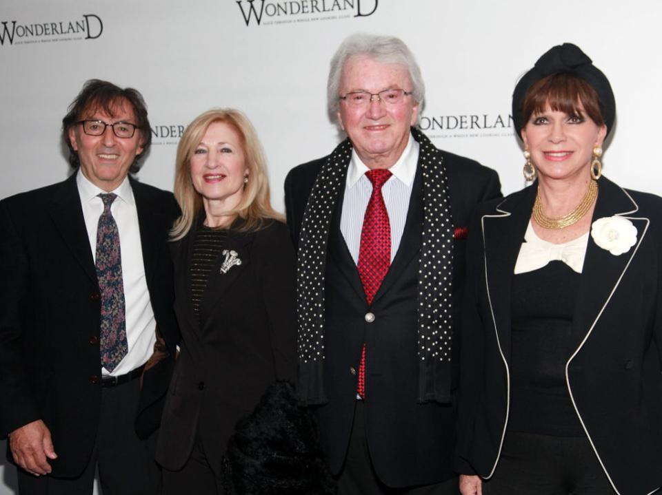 Don Black, Shirley Black, Leslie Bricusse and Evie Bricusse attend the Broadway opening night of ‘Wonderland – Alice Through A Whole New Looking Glass’ in New York City in 2011 (Getty)