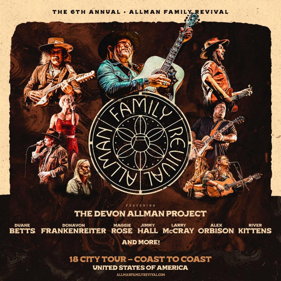 The Allman Family Revival tour is coming to Montgomery Performing Arts Centre on Dec. 8.