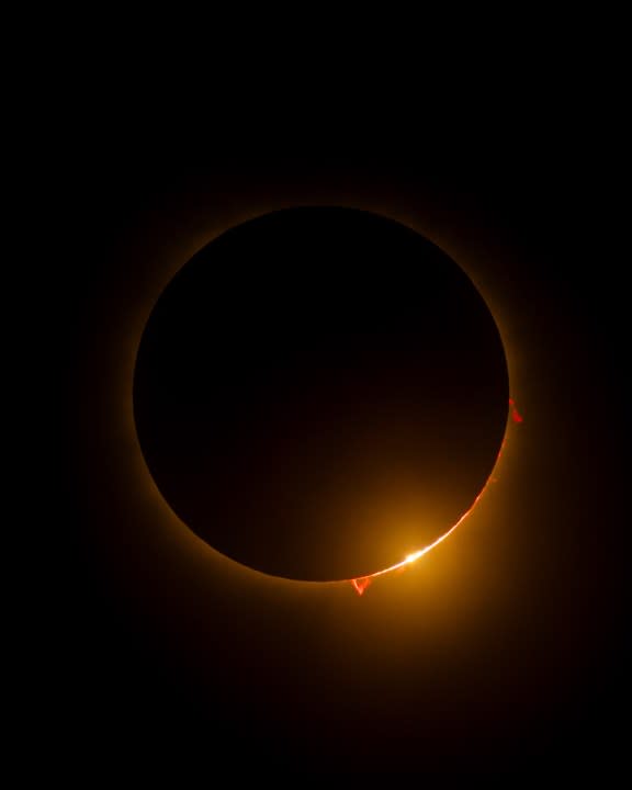 Total solar eclipse over Kingsland, Texas, on April 8, 2024. (Courtesy Dale Murphy)