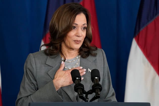 Vice President Kamala Harris speaks at a campaign event in Greensboro, North Carolina, on July 11, 2024.