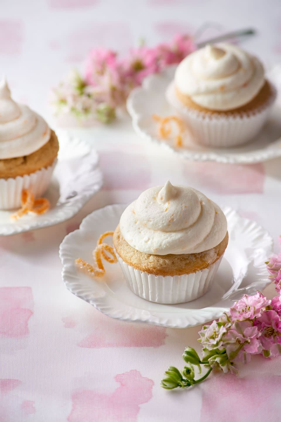 lady grey cupcakes with orange zest frosting