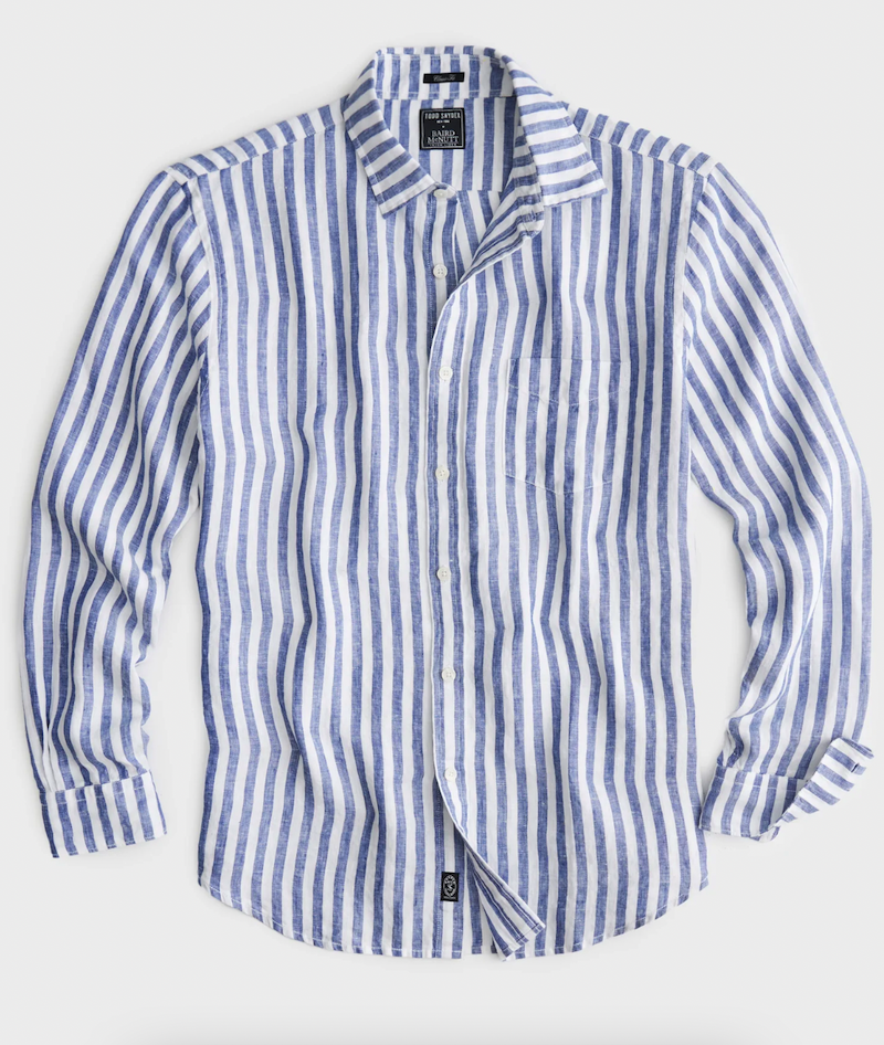 <p><a href="https://go.redirectingat.com?id=74968X1596630&url=https%3A%2F%2Fwww.toddsnyder.com%2Fproducts%2Fblue-stripe-linen-point-collar-long-sleeve-shirtblue&sref=https%3A%2F%2Fwww.esquire.com%2Fstyle%2Fmens-fashion%2Fg60329721%2Fbest-striped-shirts-for-men%2F" rel="nofollow noopener" target="_blank" data-ylk="slk:Shop Now;elm:context_link;itc:0;sec:content-canvas" class="link rapid-noclick-resp">Shop Now</a></p><p>Slim-Fit Sea Soft Irish Linen Shirt</p><p>toddsnyder.com</p><p>$188.00</p>