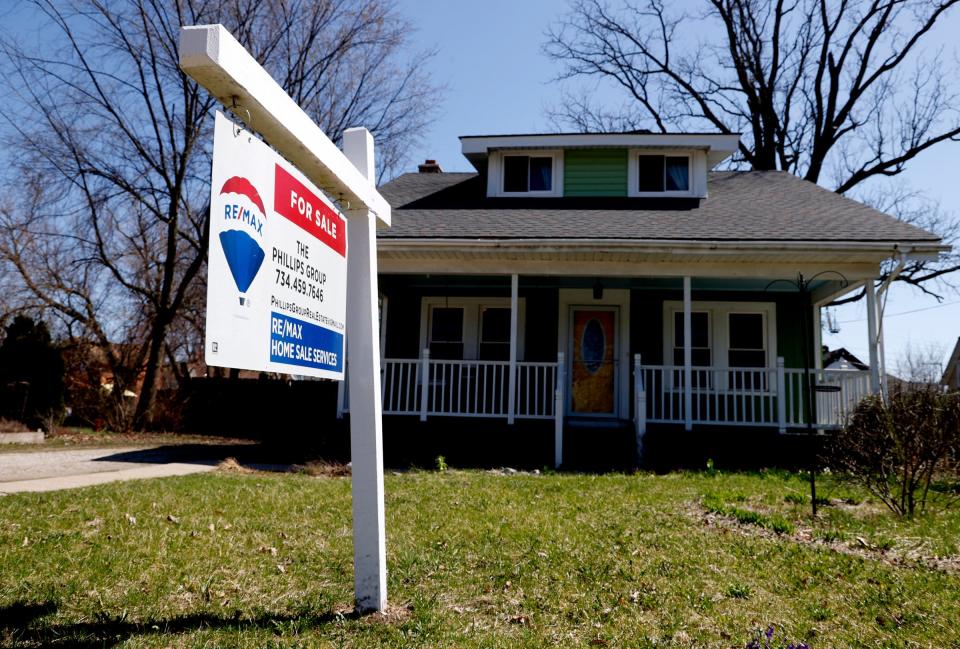 One of many homes for sale in Plymouth and around Metro Detroit on Thursday, April 14, 2022.
