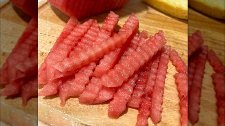 crinkle cut watermelon fries