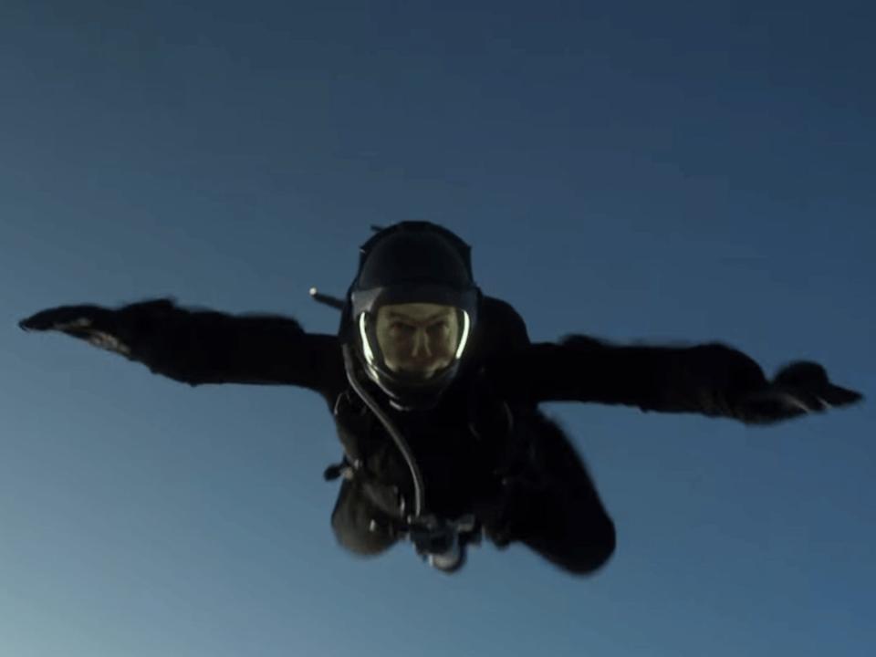 Tom Cruise doing a HALO jump in "Mission: Impossible - Fallout."