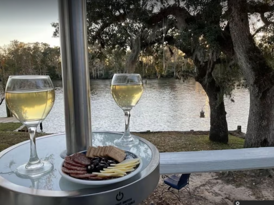 Sit back, relax and enjoy the view at this cabin on the Pascagoula River.