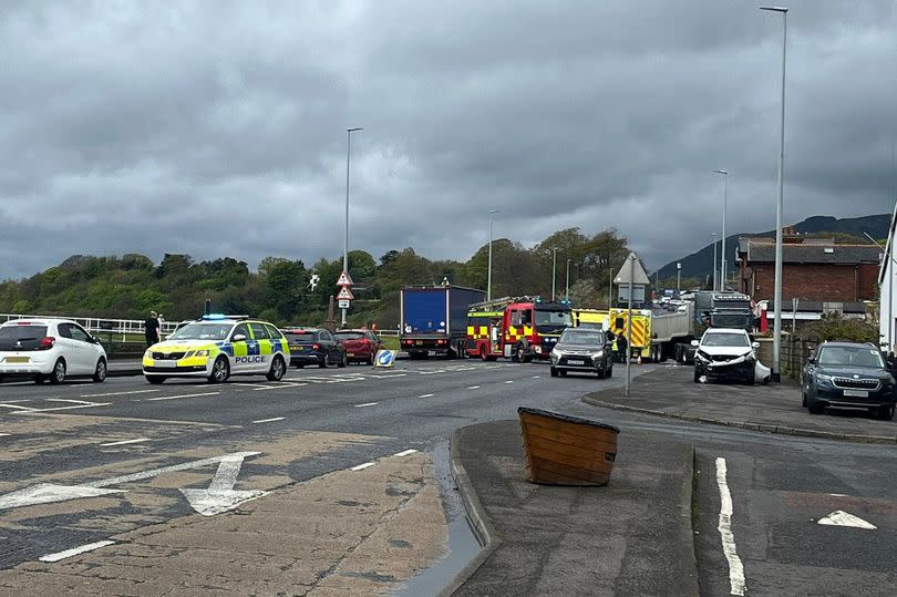 Emergency services at the scene on the Shore Road -Credit:Belfast Live