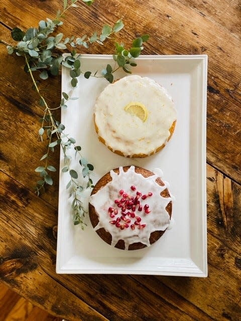 The lemon and gingerbread cake from Charlotte's Home Kitchen based in Sparkill.